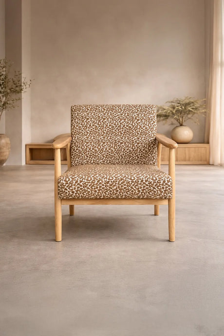 Sessel Runbert aus Gummiholz mit braunem Polsterbezug von Venture Home – Bild 3