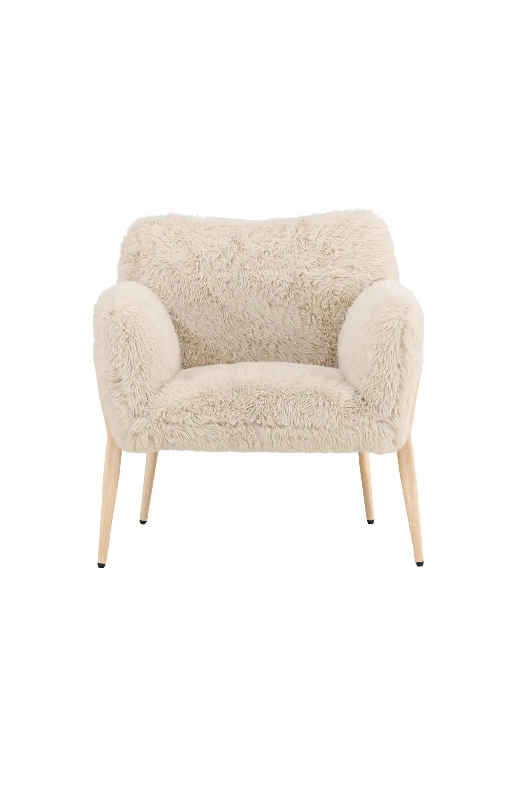 Sessel Zenzi mit beigem Kunstfell von Venture Home – Bild 1