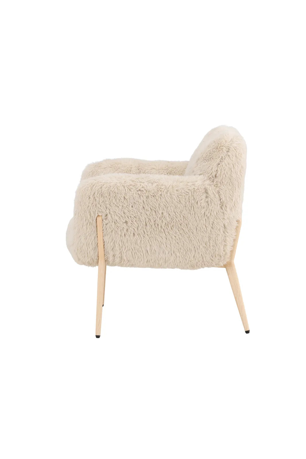 Sessel Zenzi mit beigem Kunstfell von Venture Home – Bild 4