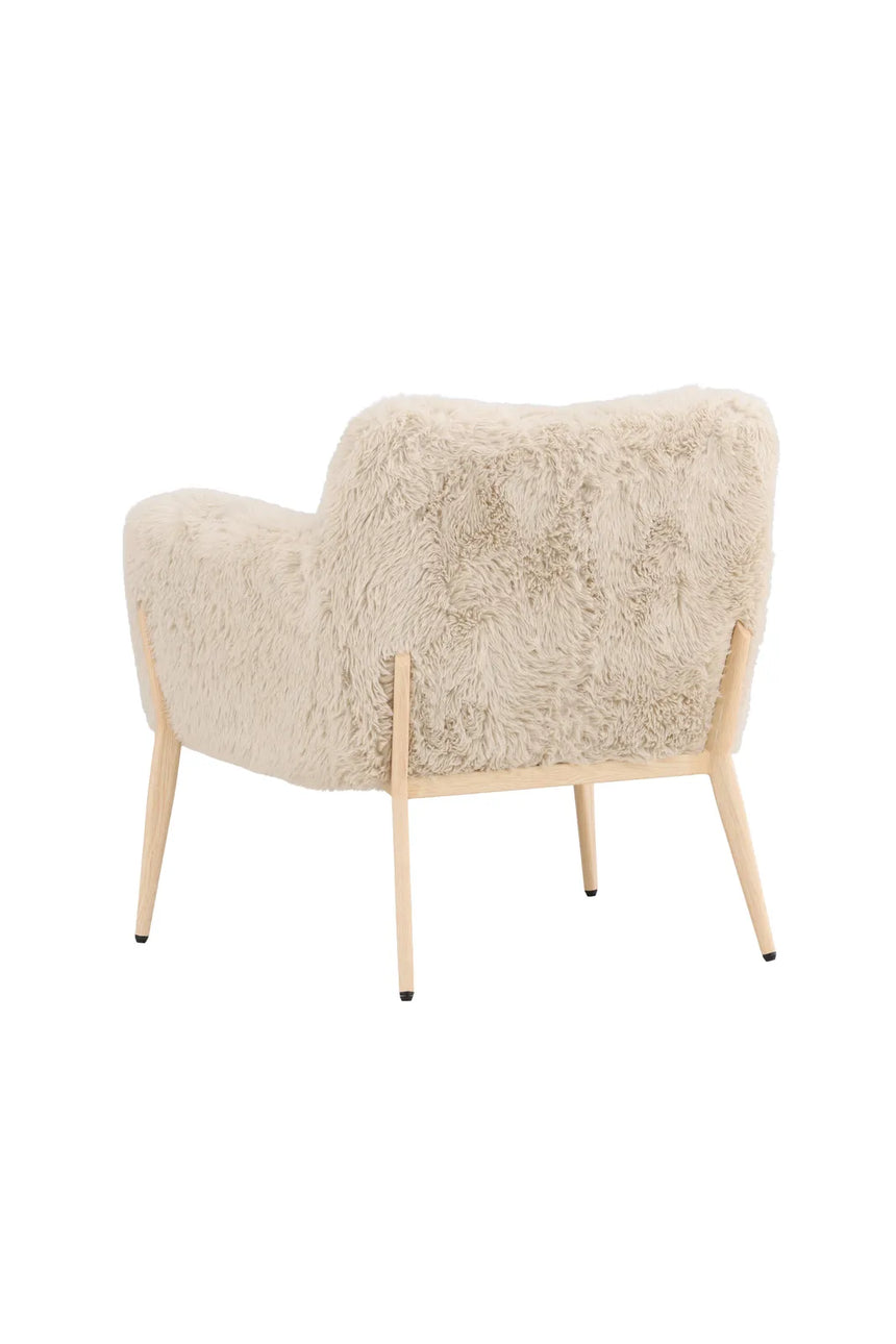 Sessel Zenzi mit beigem Kunstfell von Venture Home – Bild 6