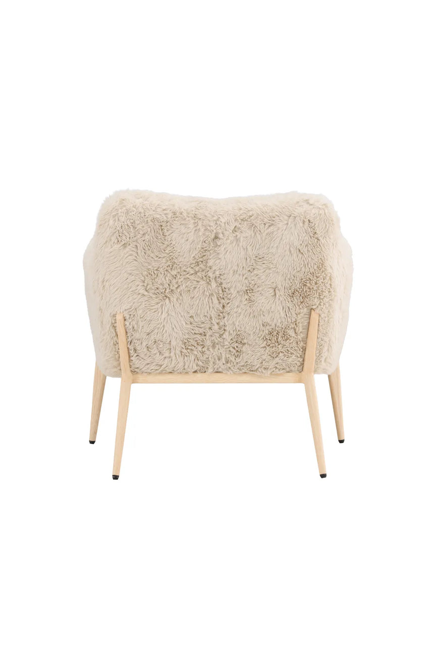Sessel Zenzi mit beigem Kunstfell von Venture Home – Bild 7