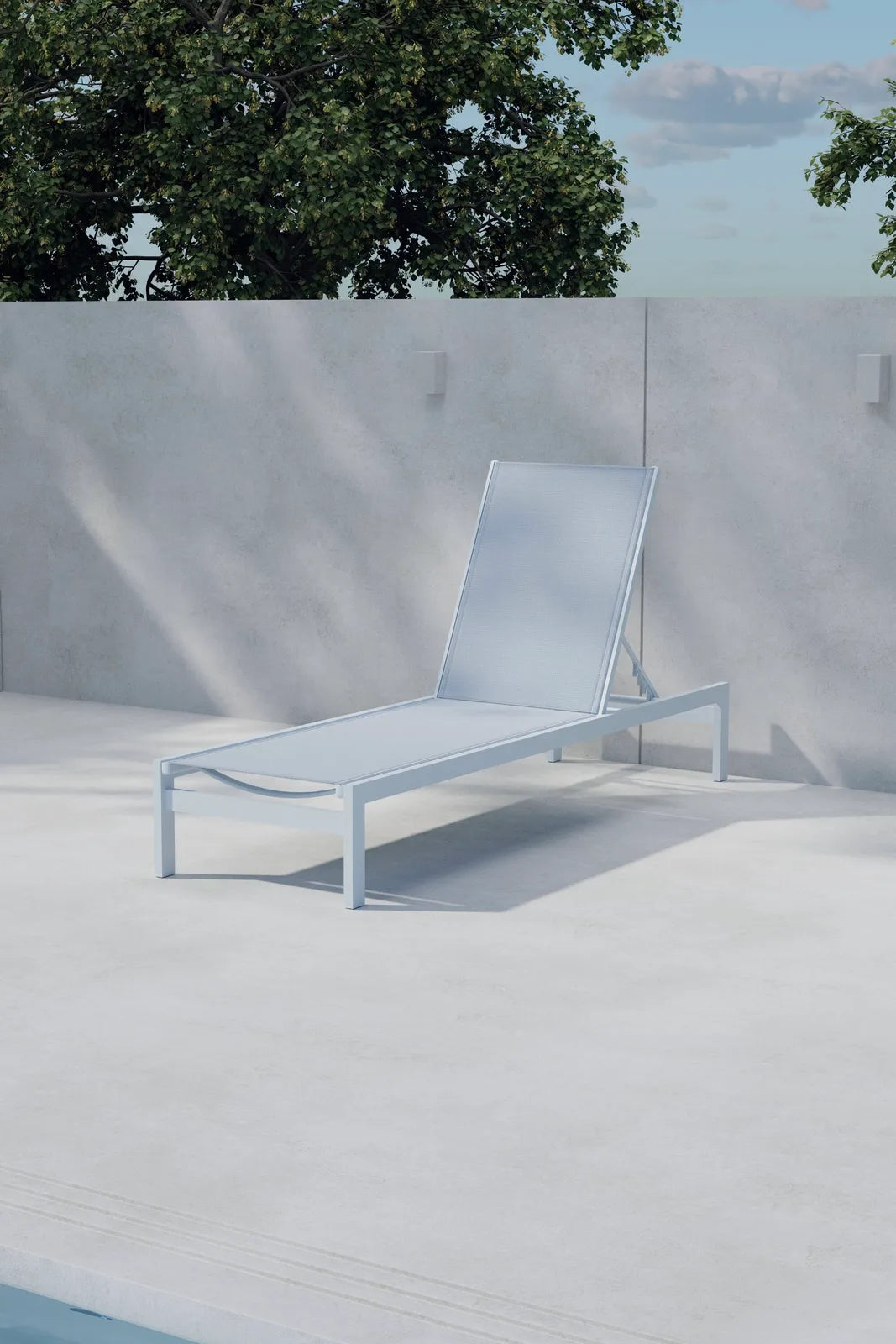Sonnenliege Copacabana aus Textilene und Aluminium in Hellblau von Venture Home – Bild 4