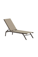 Sonnenliege Kastos aus Stahl und Textilene in Beige/Braun, 190×58x94 cm von Venture Home – Bild 2
