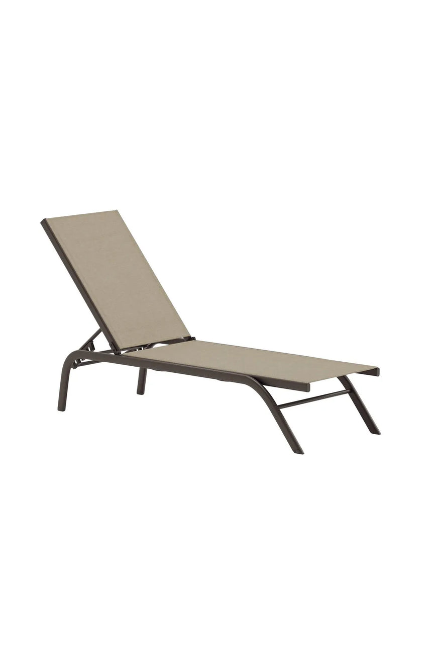 Sonnenliege Kastos aus Stahl und Textilene in Beige/Braun, 190×58x94 cm von Venture Home – Bild 2