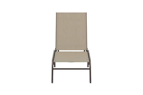 Sonnenliege Kastos aus Stahl und Textilene in Beige/Braun, 190×58x94 cm von Venture Home – Bild 5