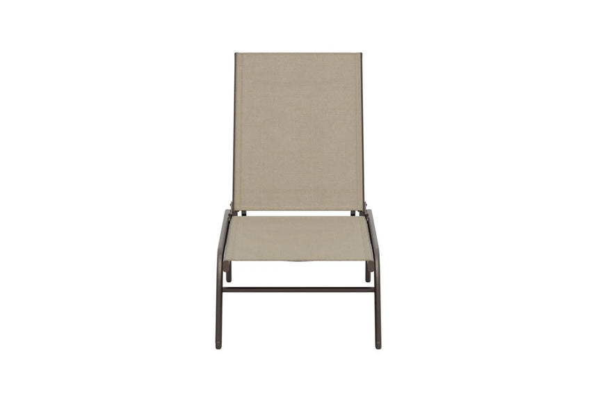 Sonnenliege Kastos aus Stahl und Textilene in Beige/Braun, 190×58x94 cm von Venture Home – Bild 5