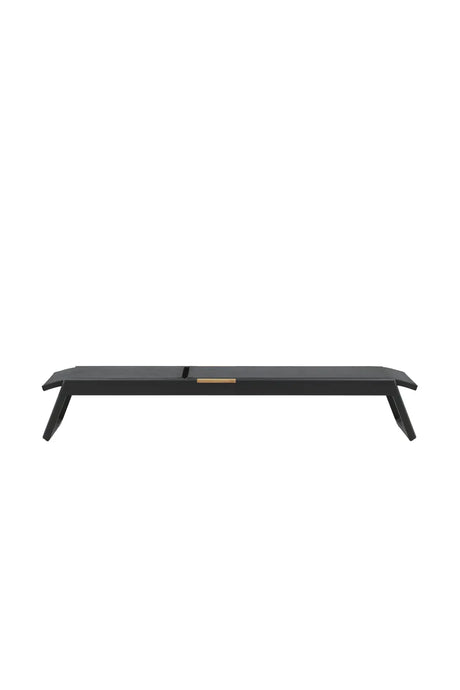 Sonnenliege Mexico aus Aluminium und Teak in Schwarz, 2er-Set von Venture Home – Bild 1
