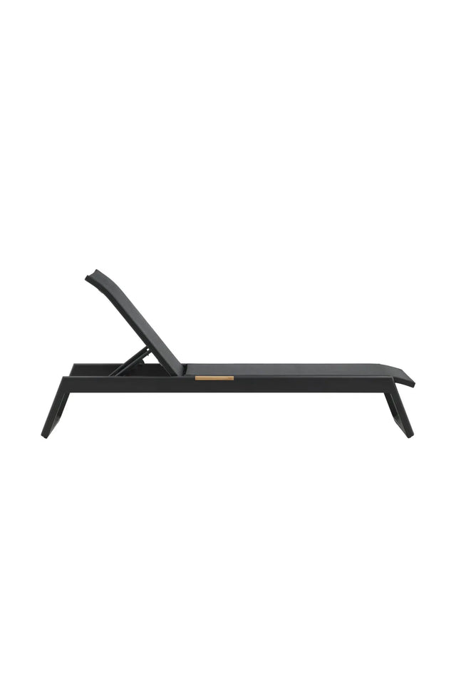 Sonnenliege Mexico aus Aluminium und Teak in Schwarz, 2er-Set von Venture Home – Bild 14