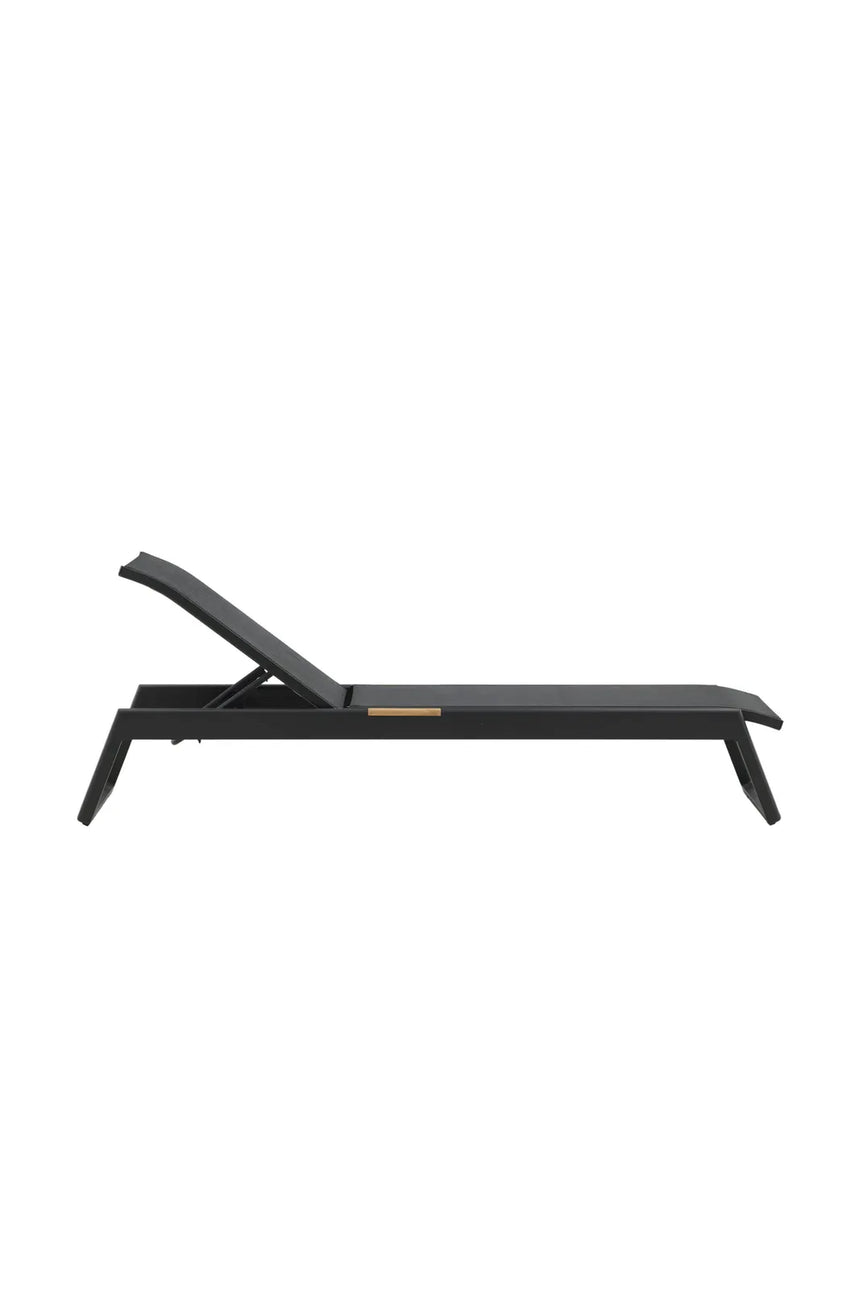 Sonnenliege Mexico aus Aluminium und Teak in Schwarz, 2er-Set von Venture Home – Bild 15