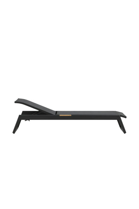 Sonnenliege Mexico aus Aluminium und Teak in Schwarz, 2er-Set von Venture Home – Bild 16