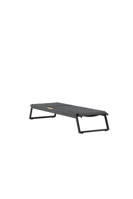 Sonnenliege Mexico aus Aluminium und Teak in Schwarz, 2er-Set von Venture Home – Bild 3