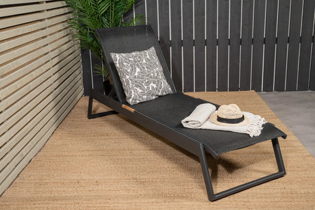 Sonnenliege Mexico aus Aluminium und Teak in Schwarz, 2er-Set von Venture Home – Bild 33