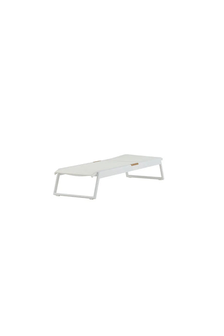 Sonnenliege Mexico aus Aluminium und Teak in Weiss, 2er Set von Venture Home – Bild 2