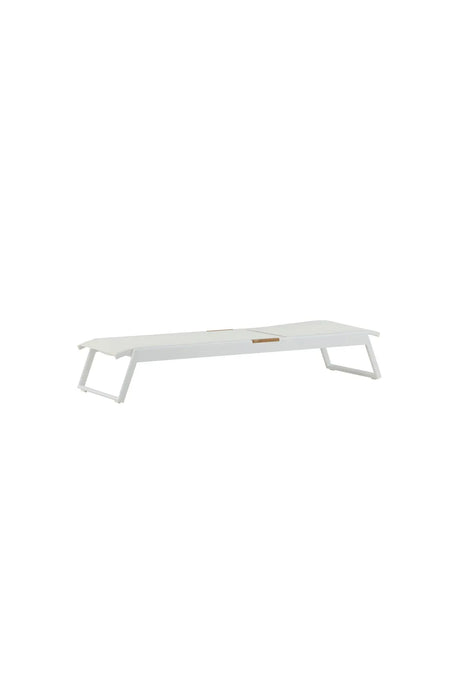 Sonnenliege Mexico aus Aluminium und Teak in Weiss, 2er Set von Venture Home – Bild 3