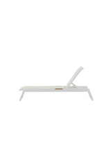 Sonnenliege Mexico aus Aluminium und Teak in Weiss, 2er Set von Venture Home – Bild 5