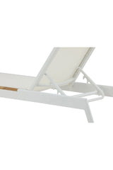 Sonnenliege Mexico aus Aluminium und Teak in Weiss, 2er Set von Venture Home – Bild 8