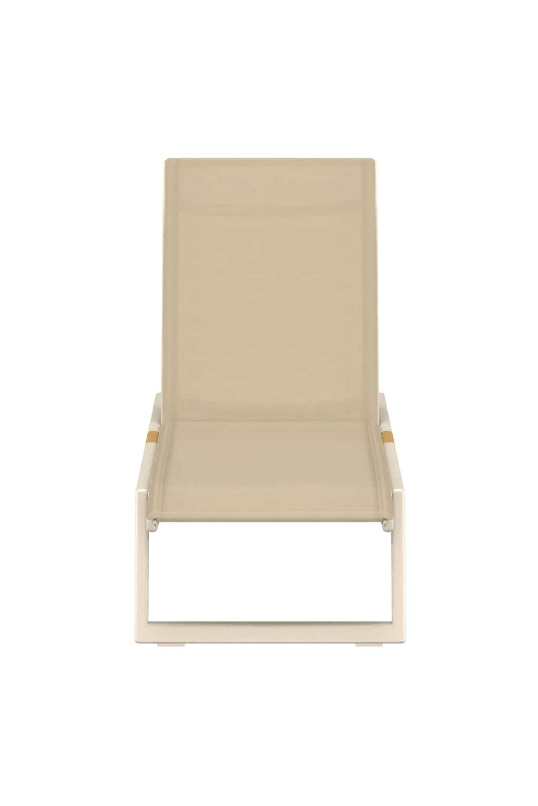 Sonnenliege Mexico aus Textilene, Aluminium und Teak in Beige, 2er-Set von Venture Home – Bild 1