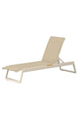 Sonnenliege Mexico aus Textilene, Aluminium und Teak in Beige, 2er-Set von Venture Home – Bild 3