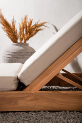 Sonnenliege Sunbed aus Teak mit beigem Kissen, 200×70×14 cm von Venture Home – Bild 19