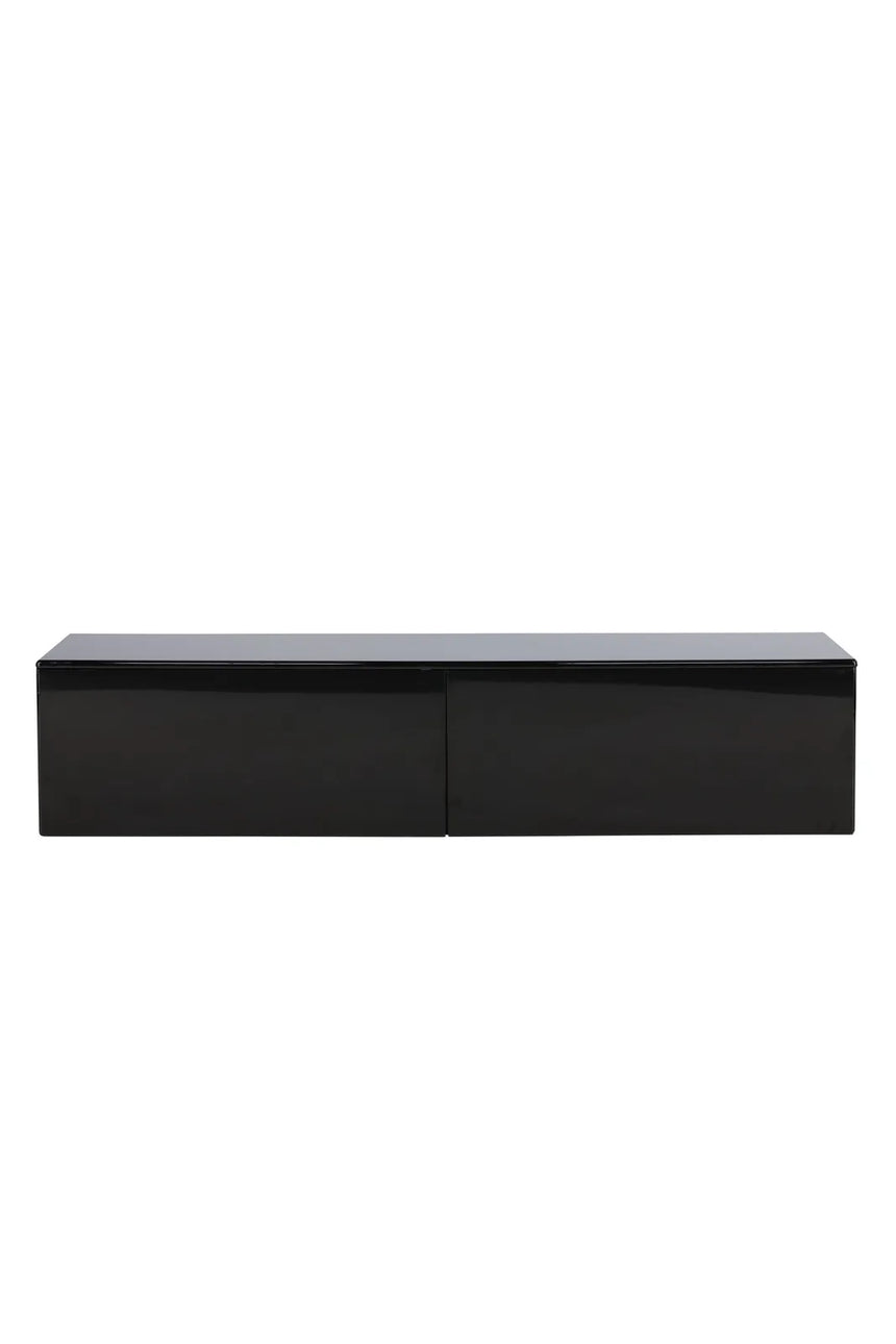 TV-Schrank Fristad mit schwarz glänzender Lackmalerei, 45x160x35 cm von Venture Home – Bild 1