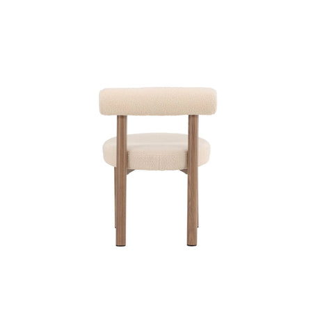 Tillo Esszimmerstuhl Stahl mit Holzoptik 3D Papier / Weiß Boucle von Venture Home – Produktbild 13