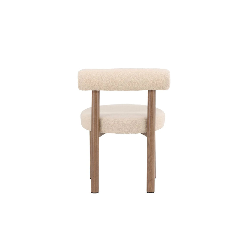 Tillo Esszimmerstuhl Stahl mit Holzoptik 3D Papier / Weiß Boucle von Venture Home – Produktbild 13