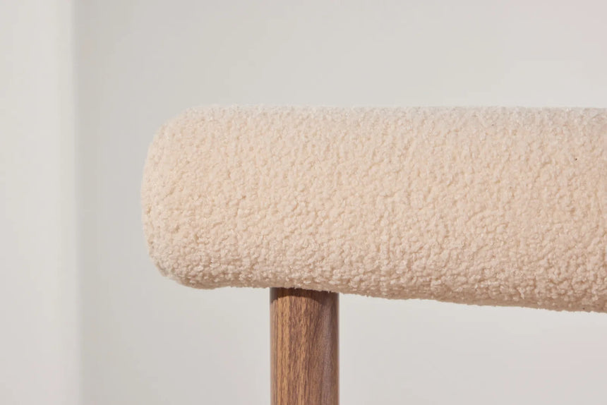Tillo Esszimmerstuhl Stahl mit Holzoptik 3D Papier / Weiß Boucle von Venture Home – Produktbild 5