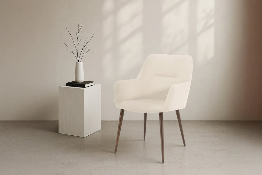 Tomorrow Esszimmerstuhl Mocca / Beige Leinen von Venture Home – Produktbild 3