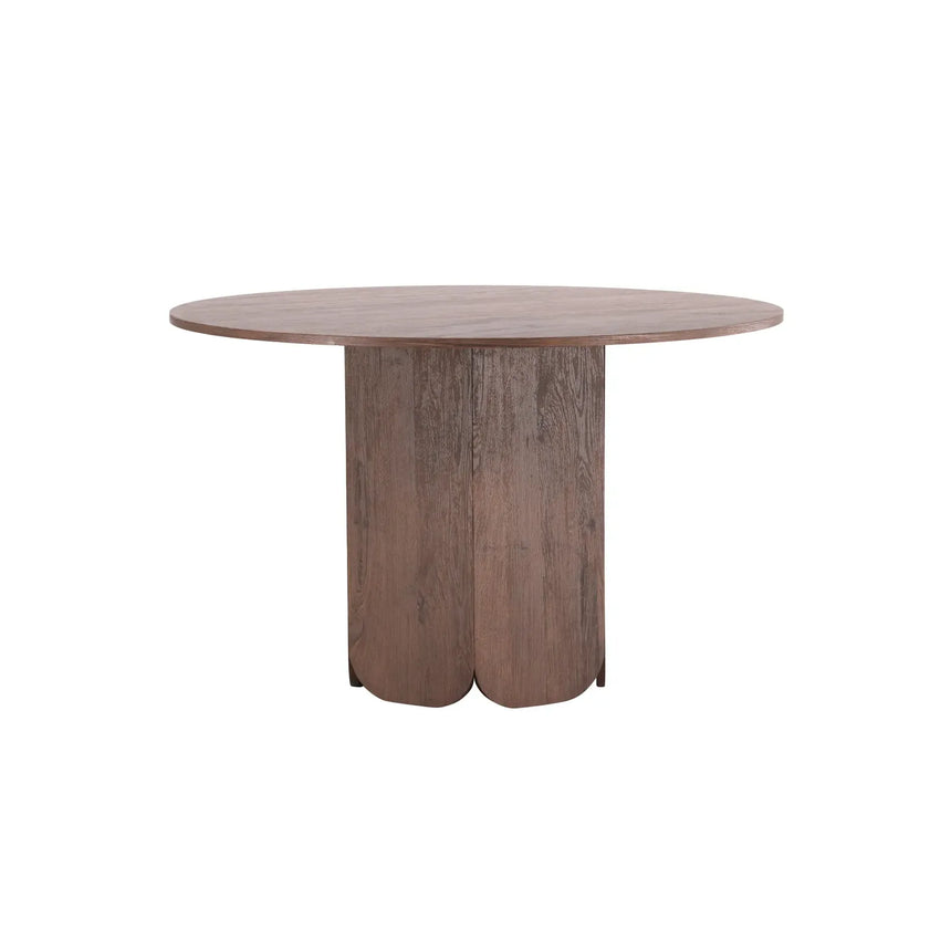 Tekla Runder Esstisch MDF mit 3D-Papier 120x75 cm - ZEN ZONE Furniture