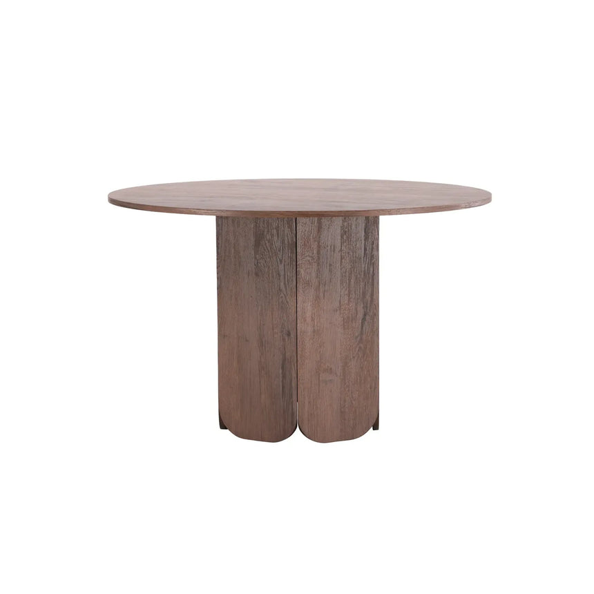 Tekla Runder Esstisch MDF mit 3D-Papier 120x75 cm - ZEN ZONE Furniture