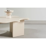 Flower coffee table 115x76x40 cm - MDF beige lacquer FSC 100%