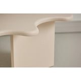 Flower coffee table 115x76x40 cm - MDF beige lacquer FSC 100%