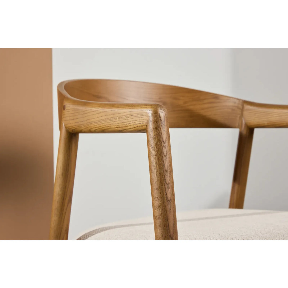 Långön Esszimmerstuhl 2er-Pack - Braun Esche / Beige Stoff