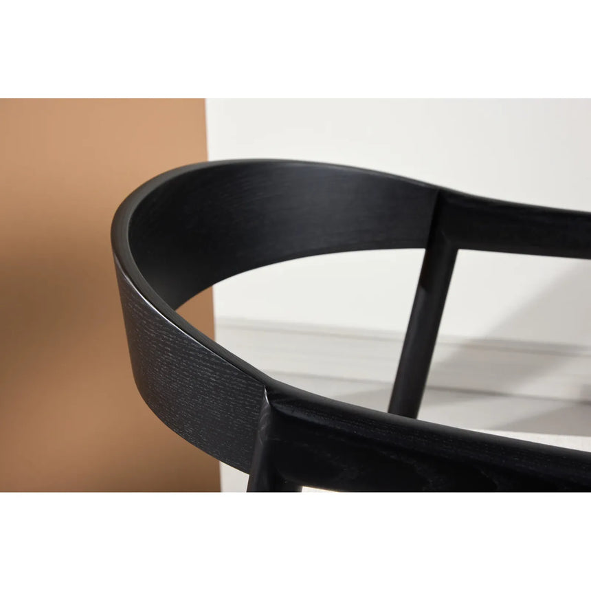Långön Esszimmerstuhl 2er-Pack - Schwarz / Beige Stoff - ZEN ZONE Furniture