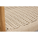 Lovön Esszimmerstuhl 2er-Pack - Gummibaumrahmen Whitewash / Seil in Beige