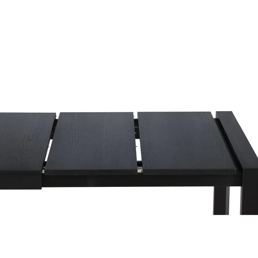 Slider Esstisch 250x95x75 cm - Schwarz / Massivholz Eichenfurnier von Vind – Produktbild 32