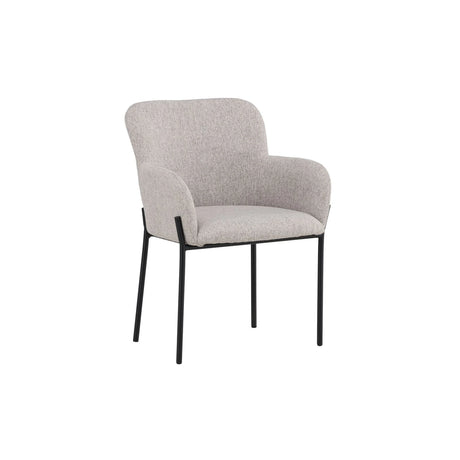 Vätö Esszimmerstuhl - Schwarzer Stahlrahmen / Beiger Stoff von Vind – Produktbild 10