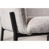 Vätö Dining Chair - Black Steel Frame / Beige Fabric