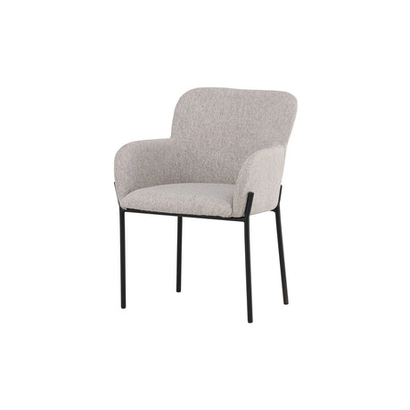 Vätö Esszimmerstuhl - Schwarzer Stahlrahmen / Beiger Stoff von Vind – Produktbild 7