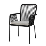 Santino Gartenstuhl, Schwarz, Metall - ZEN ZONE Furniture