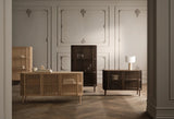 Cord Sideboard, oak, oiled, cord design, 120x45 cm