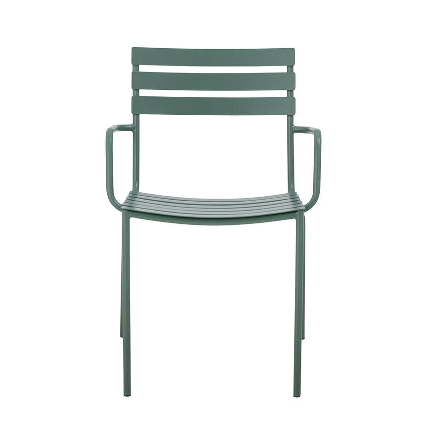Monsi Gartenstuhl, Grün, Verzinktes Metall - ZEN ZONE Furniture