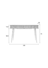 Barbier Konsolentisch Walnuss 120x35x74 cm von Zuiver – Produktbild 11