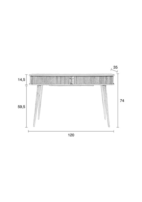 Barbier Konsolentisch Walnuss 120x35x74 cm von Zuiver – Produktbild 11