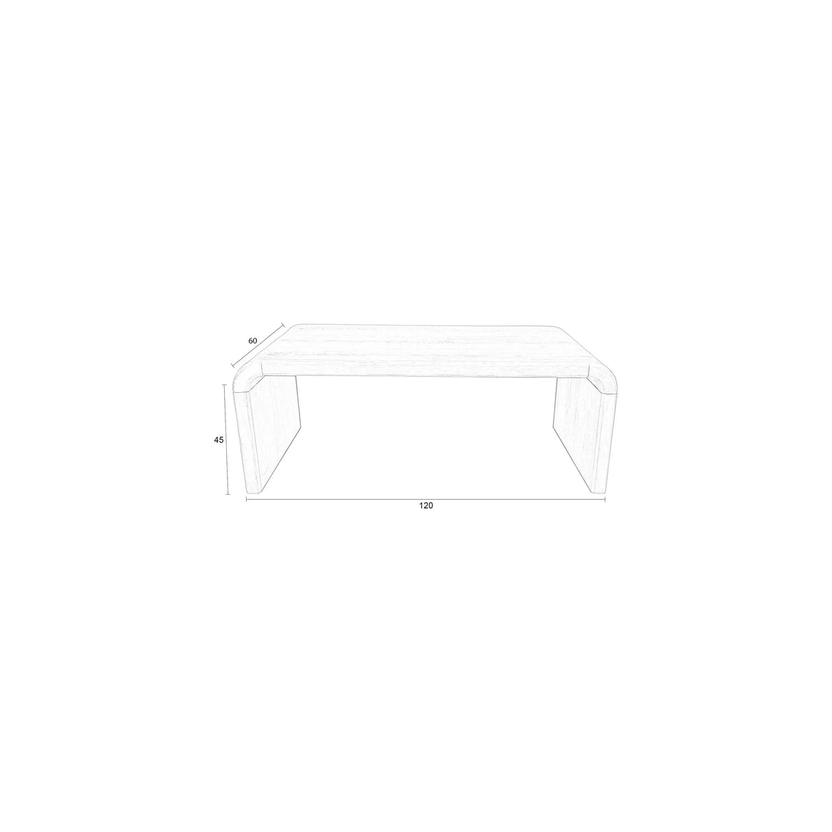 Couchtisch Brave 60x120cm von Zuiver – Produktbild 8