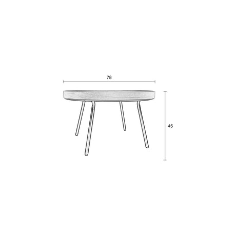 Eiche Tablett Couchtisch 78x78cm von Zuiver – Produktbild 7