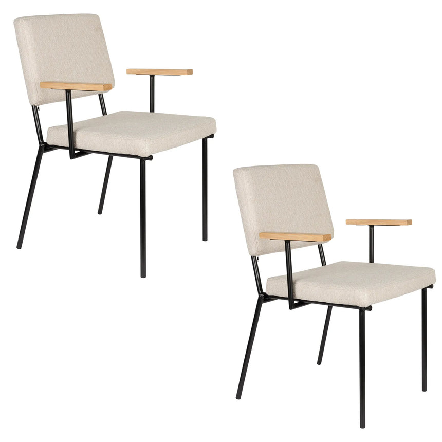 Essstuhl Fellow in Off-White, 57.5×60×85 cm von Zuiver – Produktbild 15