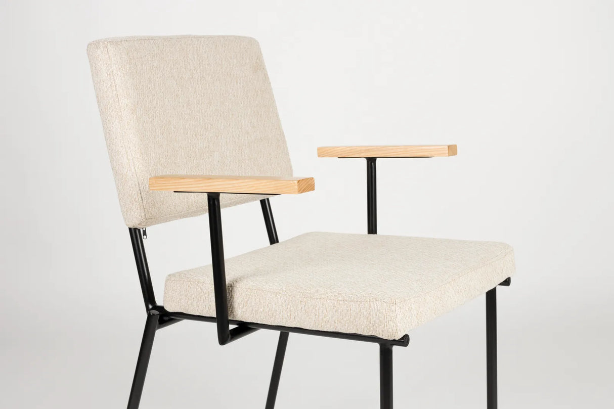 Essstuhl Fellow in Off-White, 57.5×60×85 cm von Zuiver – Produktbild 8