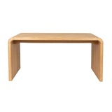 Esstisch Brave aus Eichenfurnier und Massivholz Gummibaum in Braun, 160x80x75 cm