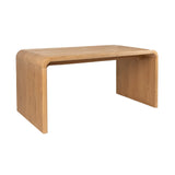 Esstisch Brave aus Eichenfurnier und Massivholz Gummibaum in Braun, 160x80x75 cm